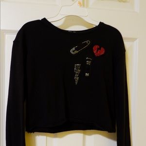 Crop sweat shirt